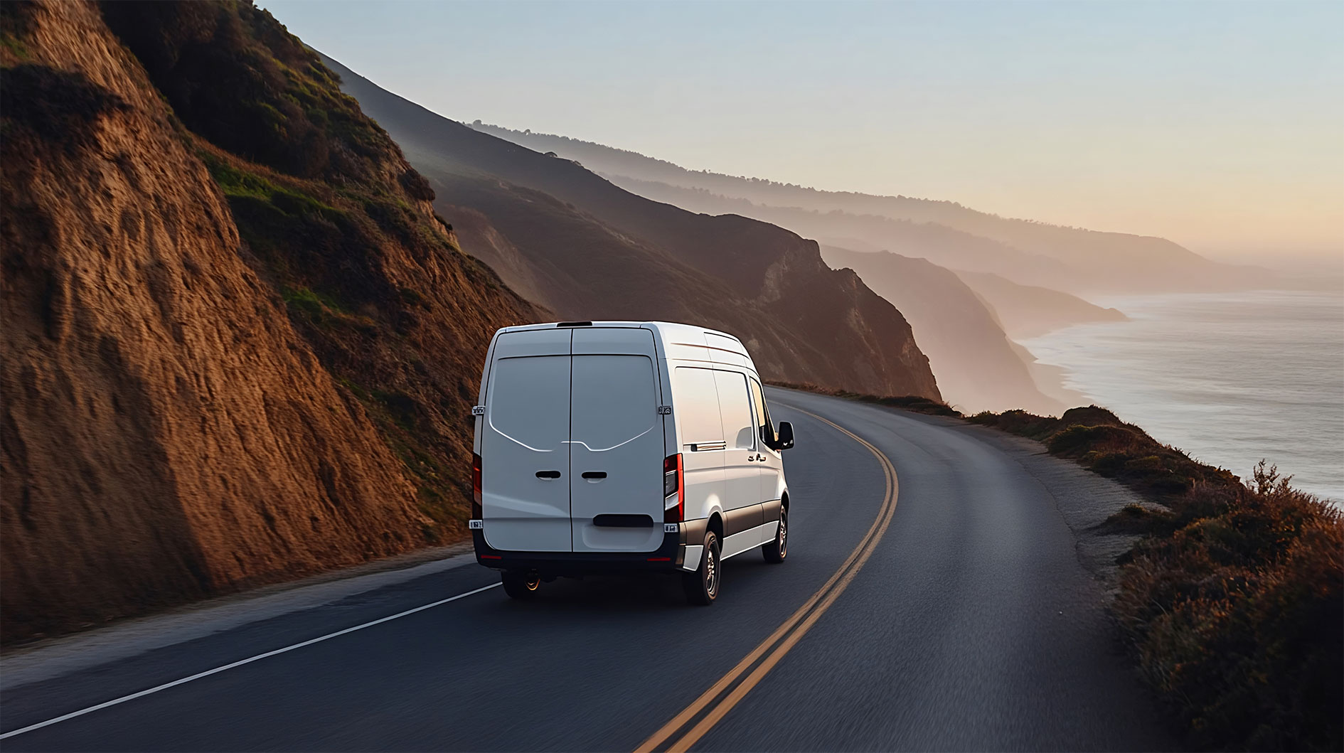 courier-van-on-cliff-road